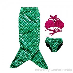 EITC Little Girls' Fashion Mermaid Tail 3 Pcs Bikini Set Kids Swimsuit B01IK9Z7FK